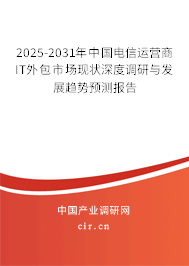 2025-2031年中國(guó)電信運(yùn)營(yíng)商IT外包市場(chǎng)現(xiàn)狀深度調(diào)研與發(fā)展趨勢(shì)預(yù)測(cè)報(bào)告 2025-2031年中國(guó)電信運(yùn)營(yíng)商IT外包市場(chǎng)現(xiàn)狀深度調(diào)研與發(fā)展趨勢(shì)預(yù)測(cè)報(bào)告