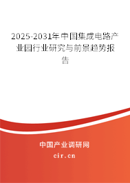 2025-2031年中國集成電路產(chǎn)業(yè)園行業(yè)研究與前景趨勢報告