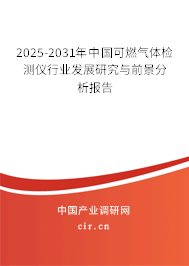 2025-2031年中國可燃?xì)怏w檢測儀行業(yè)發(fā)展研究與前景分析報(bào)告 2025-2031年中國可燃?xì)怏w檢測儀行業(yè)發(fā)展研究與前景分析報(bào)告