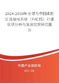 2024-2030年全球與中國柔性交流輸電系統(tǒng)(FACTS)行業(yè)現(xiàn)狀分析與發(fā)展前景研究報(bào)告 2024-2030年全球與中國柔性交流輸電系統(tǒng)(FACTS)行業(yè)現(xiàn)狀分析與發(fā)展前景研究報(bào)告