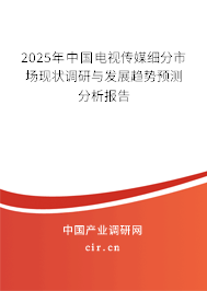 2025年中國(guó)電視傳媒細(xì)分市場(chǎng)現(xiàn)狀調(diào)研與發(fā)展趨勢(shì)預(yù)測(cè)分析報(bào)告 2025年中國(guó)電視傳媒細(xì)分市場(chǎng)現(xiàn)狀調(diào)研與發(fā)展趨勢(shì)預(yù)測(cè)分析報(bào)告