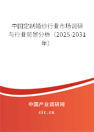 中國定制婚紗行業(yè)市場調(diào)研與行業(yè)前景分析（2025-2031年）