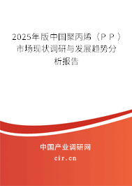 2025年版中國聚丙烯(PP)市場現狀調研與發(fā)展趨勢分析報告 2025年版中國聚丙烯(PP)市場現狀調研與發(fā)展趨勢分析報告