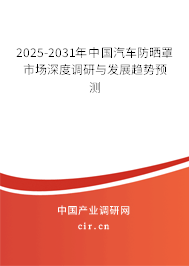 2025-2031年中國(guó)汽車防曬罩市場(chǎng)深度調(diào)研與發(fā)展趨勢(shì)預(yù)測(cè) 2025-2031年中國(guó)汽車防曬罩市場(chǎng)深度調(diào)研與發(fā)展趨勢(shì)預(yù)測(cè)