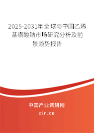 2025-2031年全球與中國乙烯基磺酸鈉市場研究分析及前景趨勢(shì)報(bào)告