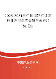2025-2031年中國道路標(biāo)線漆行業(yè)發(fā)展深度調(diào)研與未來趨勢報(bào)告