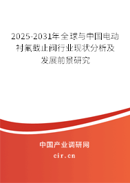 2025-2031年全球與中國電動襯氟截止閥行業(yè)現(xiàn)狀分析及發(fā)展前景研究 2025-2031年全球與中國電動襯氟截止閥行業(yè)現(xiàn)狀分析及發(fā)展前景研究