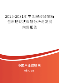 2025-2031年中國服裝鞋帽箱包市場現(xiàn)狀調(diào)研分析與發(fā)展前景報告