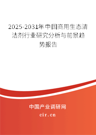 2025-2031年中國商用生態(tài)清潔劑行業(yè)研究分析與前景趨勢報告