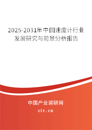2025-2031年中國速度計行業(yè)發(fā)展研究與前景分析報告