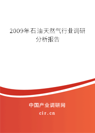 2009年石油天然氣行業(yè)調(diào)研分析報告 2009年石油天然氣行業(yè)調(diào)研分析報告