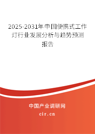 2025-2031年中國便攜式工作燈行業(yè)發(fā)展分析與趨勢預(yù)測報告