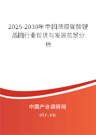 2025-2030年中國薄膜鈮酸鋰晶圓行業(yè)現(xiàn)狀與發(fā)展前景分析 2025-2030年中國薄膜鈮酸鋰晶圓行業(yè)現(xiàn)狀與發(fā)展前景分析