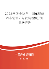2025年版全球與中國車載儀表市場調(diào)研與發(fā)展趨勢預(yù)測分析報(bào)告
