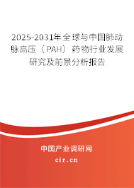 2025-2031年全球與中國肺動(dòng)脈高壓（PAH）藥物行業(yè)發(fā)展研究及前景分析報(bào)告