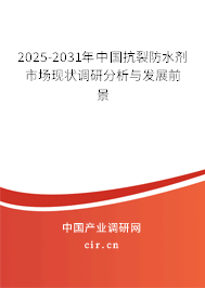 2025-2031年中國抗裂防水劑市場現(xiàn)狀調(diào)研分析與發(fā)展前景
