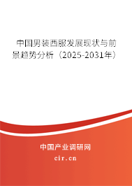 中國男裝西服發(fā)展現(xiàn)狀與前景趨勢分析(2025-2031年) 中國男裝西服發(fā)展現(xiàn)狀與前景趨勢分析(2025-2031年)