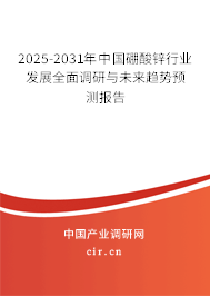 2025-2031年中國硼酸鋅行業(yè)發(fā)展全面調(diào)研與未來趨勢預(yù)測報(bào)告