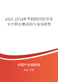 2025-2031年中國政府信息安全市場全面調(diào)研與發(fā)展趨勢 2025-2031年中國政府信息安全市場全面調(diào)研與發(fā)展趨勢