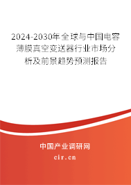 2024-2030年全球與中國電容薄膜真空變送器行業(yè)市場分析及前景趨勢預(yù)測報(bào)告