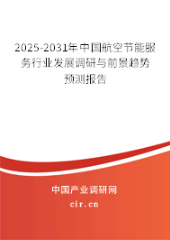 2025-2031年中國航空節(jié)能服務行業(yè)發(fā)展調研與前景趨勢預測報告