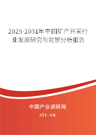 2025-2031年中國礦產(chǎn)開采行業(yè)發(fā)展研究與前景分析報告 2025-2031年中國礦產(chǎn)開采行業(yè)發(fā)展研究與前景分析報告
