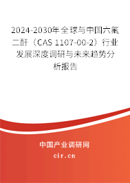 2024-2030年全球與中國(guó)六氟二酐(CAS 1107-00-2)行業(yè)發(fā)展深度調(diào)研與未來趨勢(shì)分析報(bào)告 2024-2030年全球與中國(guó)六氟二酐(CAS 1107-00-2)行業(yè)發(fā)展深度調(diào)研與未來趨勢(shì)分析報(bào)告