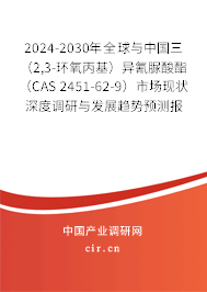 2024-2030年全球與中國三(2,3-環(huán)氧丙基)異氰脲酸酯(CAS 2451-62-9)市場現(xiàn)狀深度調(diào)研與發(fā)展趨勢預(yù)測報告 2024-2030年全球與中國三(2,3-環(huán)氧丙基)異氰脲酸酯(CAS 2451-62-9)市場現(xiàn)狀深度調(diào)研與發(fā)展趨勢預(yù)測報告