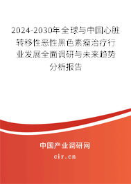 2024-2030年全球與中國心臟轉(zhuǎn)移性惡性黑色素瘤治療行業(yè)發(fā)展全面調(diào)研與未來趨勢分析報告 2024-2030年全球與中國心臟轉(zhuǎn)移性惡性黑色素瘤治療行業(yè)發(fā)展全面調(diào)研與未來趨勢分析報告