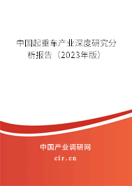 中國起重車產(chǎn)業(yè)深度研究分析報告(2023年版) 中國起重車產(chǎn)業(yè)深度研究分析報告(2023年版)