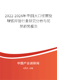 2022-2028年中國(guó)大口徑螺旋埋弧焊管行業(yè)研究分析與前景趨勢(shì)報(bào)告 2022-2028年中國(guó)大口徑螺旋埋弧焊管行業(yè)研究分析與前景趨勢(shì)報(bào)告