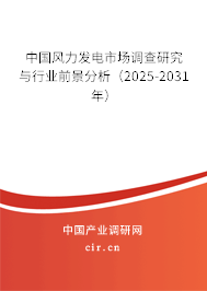 中國(guó)風(fēng)力發(fā)電市場(chǎng)調(diào)查研究與行業(yè)前景分析（2025-2031年）