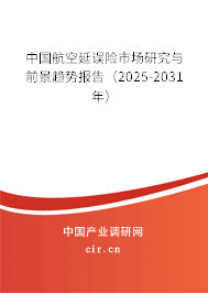 中國航空延誤險市場研究與前景趨勢報告（2025-2031年）