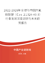 2022-2028年全球與中國六氟磷酸鋰(Cas 21324-40-3)行業(yè)發(fā)展深度調研與未來趨勢報告 2022-2028年全球與中國六氟磷酸鋰(Cas 21324-40-3)行業(yè)發(fā)展深度調研與未來趨勢報告