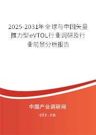 2025-2031年全球與中國(guó)矢量推力型eVTOL行業(yè)調(diào)研及行業(yè)前景分析報(bào)告 2025-2031年全球與中國(guó)矢量推力型eVTOL行業(yè)調(diào)研及行業(yè)前景分析報(bào)告