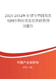 2025-2031年全球與中國海底電網(wǎng)市場現(xiàn)狀及前景趨勢預(yù)測報(bào)告