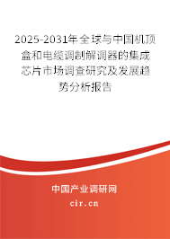 2025-2031年全球與中國機頂盒和電纜調制解調器的集成芯片市場調查研究及發(fā)展趨勢分析報告 2025-2031年全球與中國機頂盒和電纜調制解調器的集成芯片市場調查研究及發(fā)展趨勢分析報告