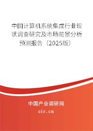中國計(jì)算機(jī)系統(tǒng)集成行業(yè)現(xiàn)狀調(diào)查研究及市場前景分析預(yù)測報(bào)告（2025版）