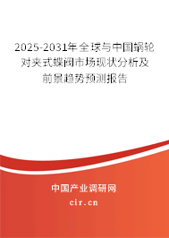 2025-2031年全球與中國蝸輪對夾式蝶閥市場現(xiàn)狀分析及前景趨勢預(yù)測報(bào)告 2025-2031年全球與中國蝸輪對夾式蝶閥市場現(xiàn)狀分析及前景趨勢預(yù)測報(bào)告