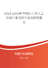 2024-2030年中國小口徑人工血管行業(yè)調(diào)研與發(fā)展趨勢報(bào)告