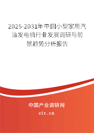 2025-2031年中國小型家用汽油發(fā)電機行業(yè)發(fā)展調(diào)研與前景趨勢分析報告 2025-2031年中國小型家用汽油發(fā)電機行業(yè)發(fā)展調(diào)研與前景趨勢分析報告