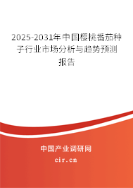 2024-2030年中國(guó)櫻桃番茄種子行業(yè)市場(chǎng)分析與趨勢(shì)預(yù)測(cè)報(bào)告 2024-2030年中國(guó)櫻桃番茄種子行業(yè)市場(chǎng)分析與趨勢(shì)預(yù)測(cè)報(bào)告