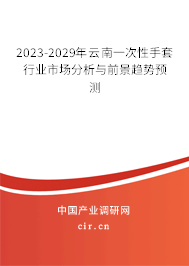 2023-2029年云南一次性手套行業(yè)市場(chǎng)分析與前景趨勢(shì)預(yù)測(cè)
