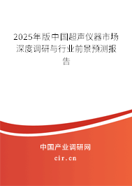 2025年版中國超聲儀器市場(chǎng)深度調(diào)研與行業(yè)前景預(yù)測(cè)報(bào)告