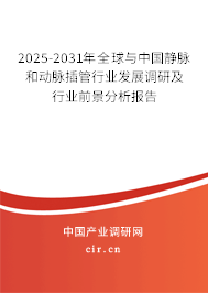 2025-2031年全球與中國靜脈和動脈插管行業(yè)發(fā)展調(diào)研及行業(yè)前景分析報告