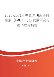 2025-2031年中國聚陰離子纖維素(PAC)行業(yè)發(fā)展研究與市場前景報告 2025-2031年中國聚陰離子纖維素(PAC)行業(yè)發(fā)展研究與市場前景報告