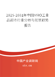 2025-2031年中國MRO工業(yè)品超市行業(yè)分析與前景趨勢(shì)報(bào)告 2025-2031年中國MRO工業(yè)品超市行業(yè)分析與前景趨勢(shì)報(bào)告