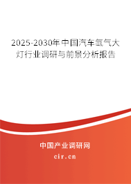 2025-2030年中國汽車氙氣大燈行業(yè)調研與前景分析報告 2025-2030年中國汽車氙氣大燈行業(yè)調研與前景分析報告