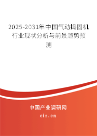 2025-2031年中國氣動搗固機行業(yè)現(xiàn)狀分析與前景趨勢預測