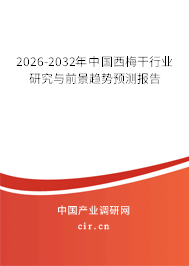 2026-2032年中國西梅干行業(yè)研究與前景趨勢預(yù)測報告 2026-2032年中國西梅干行業(yè)研究與前景趨勢預(yù)測報告